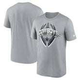Dallas Cowboys Legend Icon Performance T-Shirt Gray | Nike for Sale