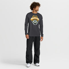 Green Bay Packers Primetime Legend Icon Performance Long Sleeve T-Shirt Anthracite | Nike for Sale
