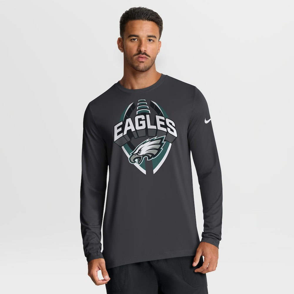 Philadelphia Eagles Primetime Legend Icon Performance Long Sleeve T-Shirt Anthracite | Nike for Sale