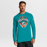 Miami Dolphins Primetime Legend Icon Performance Long Sleeve T-Shirt Aqua | Nike for Sale