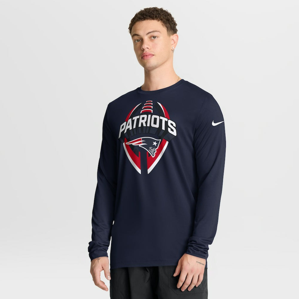 New England Patriots Primetime Legend Icon Performance Long Sleeve T-Shirt Navy | Nike for Sale