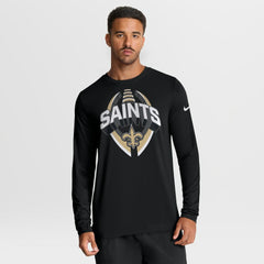 New Orleans Saints Primetime Legend Icon Performance Long Sleeve T-Shirt Black | Nike for Sale