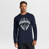 Dallas Cowboys Primetime Legend Icon Performance Long Sleeve T-Shirt Navy | Nike for Sale