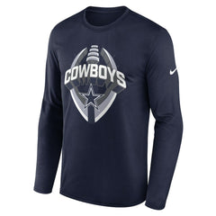 Dallas Cowboys Primetime Legend Icon Performance Long Sleeve T-Shirt Navy | Nike for Sale