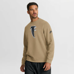 Atlanta Falcons Swing Pass Rewind Club Pullover Sweatshirt Tan | Nike for Sale