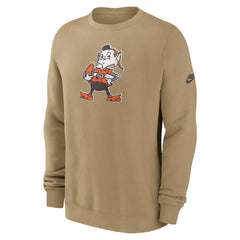 Cleveland Browns Swing Pass Rewind Club Pullover Sweatshirt Brown | Nike for Sale