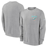 Miami Dolphins Primetime Club Fleece Pullover Sweatshirt Heather Gray | Nike for Sale