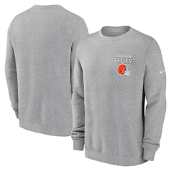 Cleveland Browns Primetime Club Fleece Pullover Sweatshirt Heather Gray | Nike for Sale