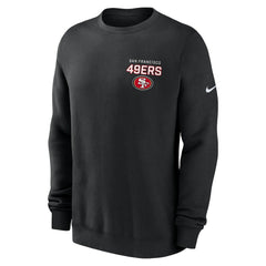 San Francisco 49ers Primetime Club Fleece Pullover Sweatshirt Black | Nike for Sale