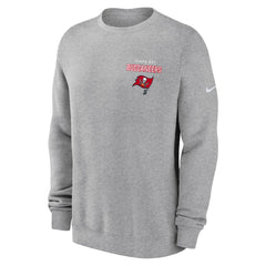 Tampa Bay Buccaneers Primetime Club Fleece Pullover Sweatshirt Heather Gray | Nike for Sale
