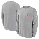 Houston Texans Primetime Club Fleece Pullover Sweatshirt Heather Gray | Nike for Sale