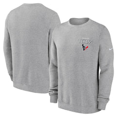 Houston Texans Primetime Club Fleece Pullover Sweatshirt Heather Gray | Nike for Sale