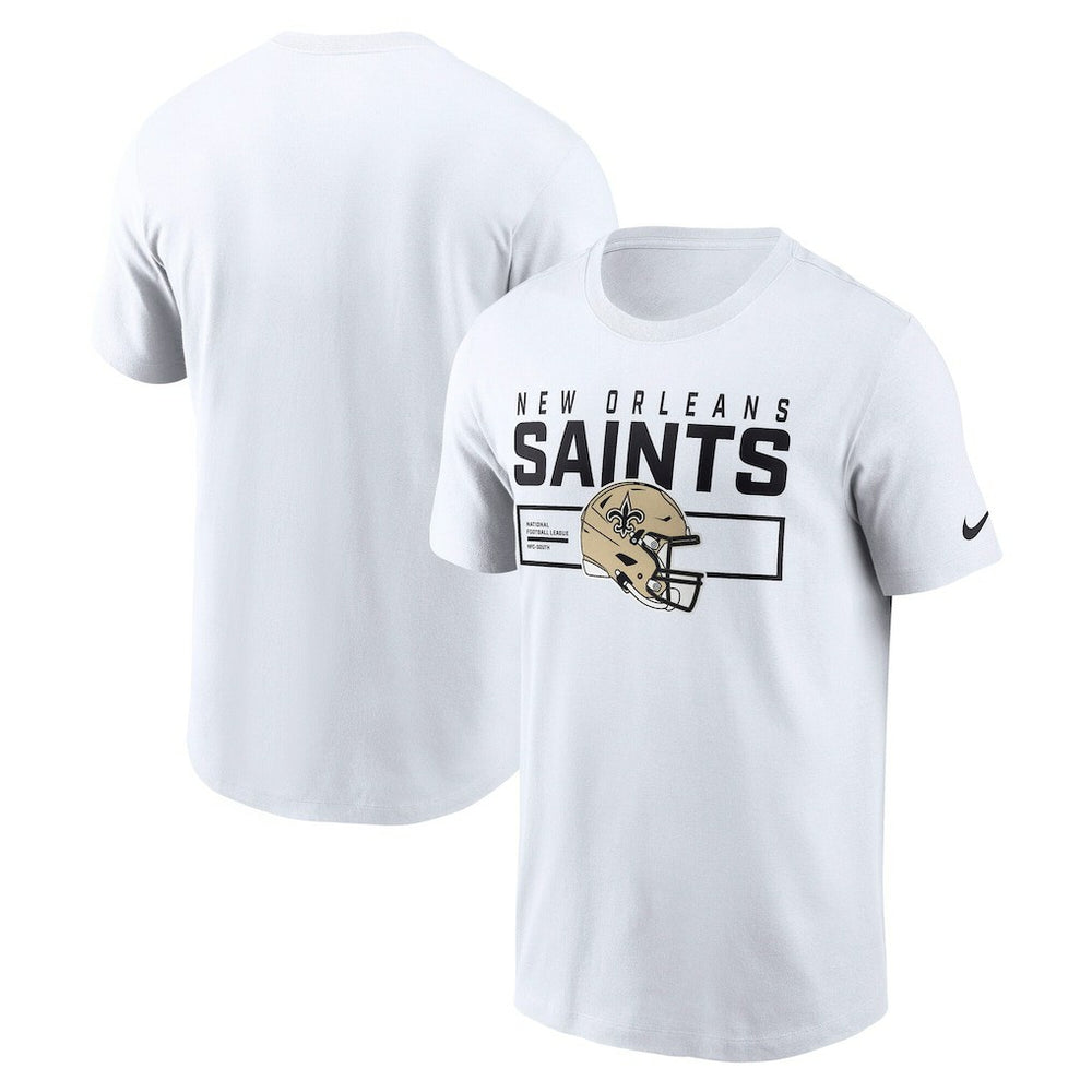 New Orleans Saints Primetime Helmet Essential T-Shirt White | Nike for Sale