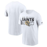 New Orleans Saints Primetime Helmet Essential T-Shirt White | Nike for Sale
