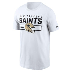 New Orleans Saints Primetime Helmet Essential T-Shirt White | Nike for Sale