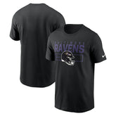 Baltimore Ravens Primetime Helmet Essential T-Shirt Black | Nike for Sale