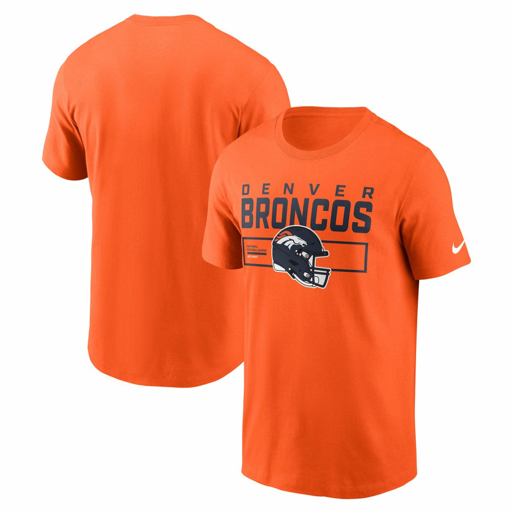 Denver Broncos Primetime Helmet Essential T-Shirt Orange | Nike for Sale
