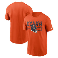 Chicago Bears Primetime Helmet Essential T-Shirt Orange | Nike for Sale