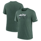 New York Jets Long Pass Tri-Blend T-Shirt Heather Green | Nike for Sale