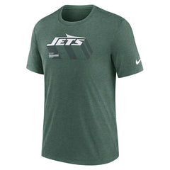 New York Jets Long Pass Tri-Blend T-Shirt Heather Green | Nike for Sale