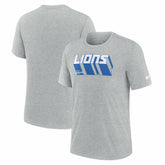 Detroit Lions Long Pass Tri-Blend T-Shirt Heather Gray | Nike for Sale
