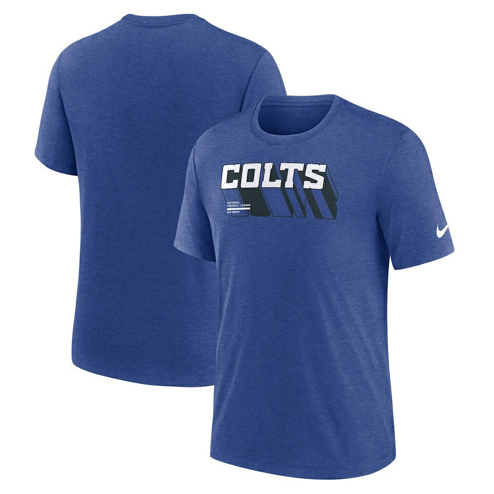 Indianapolis Colts Long Pass Tri-Blend T-Shirt Heather Royal | Nike for Sale