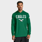 Philadelphia Eagles Big & Tall Alt Pack Dri-FIT Long Sleeve Hoodie T-Shirt Kelly Green | Nike for Sale