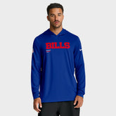 Buffalo Bills Big & Tall Sideline Dri-FIT Long Sleeve Hoodie T-Shirt Royal | Nike for Sale