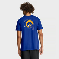 Los Angeles Rams Rewind Front and Back Hit Essential T-Shirt Royal | Nike for Sale