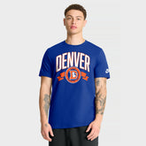 Denver Broncos Rewind Front and Back Hit Essential T-Shirt Royal | Nike for Sale