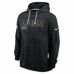 Detroit Lions Tall 2025 NFL Crucial Catch Sideline Standard Issue Dri-FIT Hoodie Black | Nike for Sale