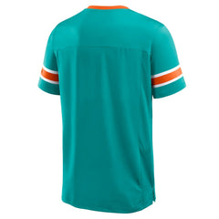 Miami Dolphins Hometown Premium Hashmark V-Neck T-Shirt Aqua | Fanatics