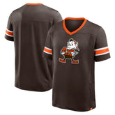 Cleveland Browns Hometown Premium Hashmark V-Neck T-Shirt Brown | Fanatics