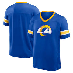 Los Angeles Rams Hometown Premium Hashmark V-Neck T-Shirt Royal | Fanatics