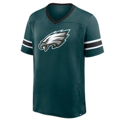 Philadelphia Eagles Hometown Premium Hashmark V-Neck T-Shirt Midnight Green | Fanatics