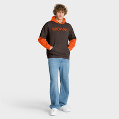 Cleveland Browns Helmet Retro Pullover Hoodie Brown | Fanatics
