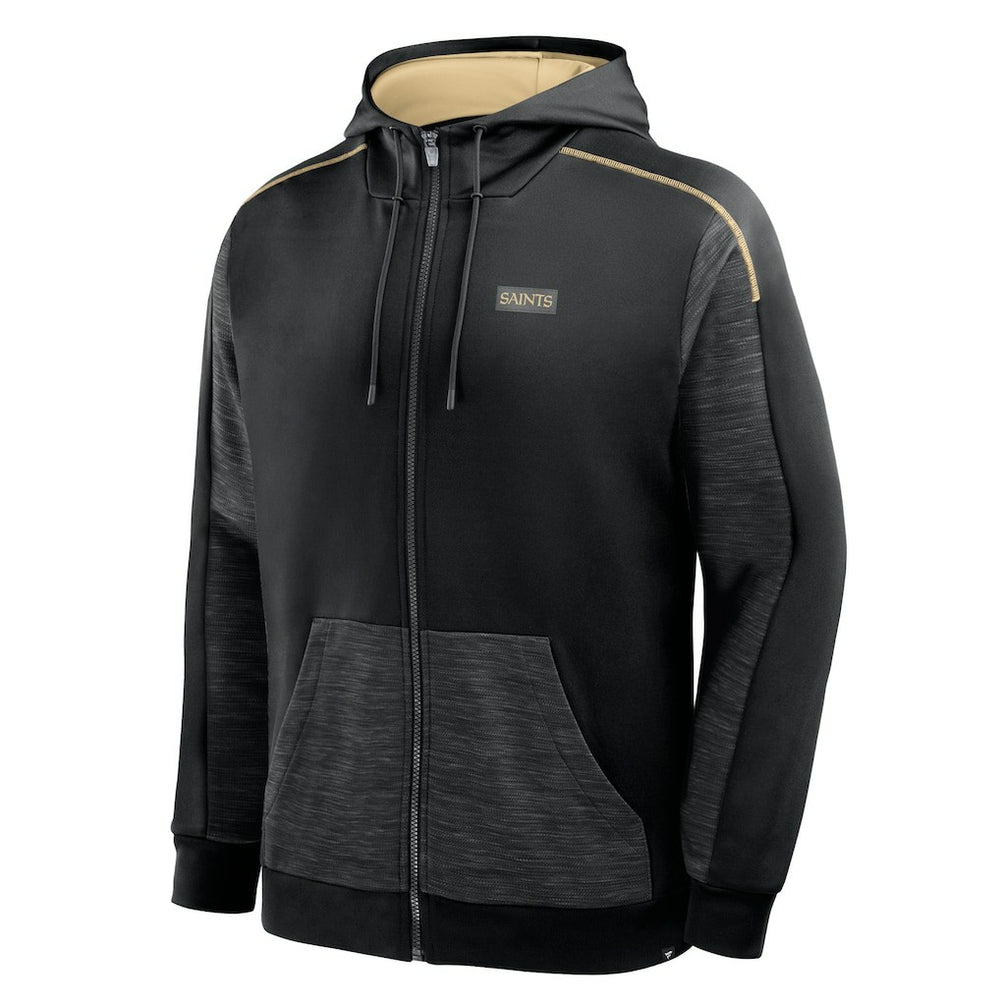 New Orleans Saints Checkdown Pass Full-Zip Hoodie Black | Fanatics