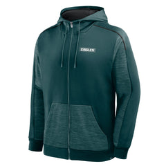 Philadelphia Eagles Checkdown Pass Full-Zip Hoodie Midnight Green | Fanatics