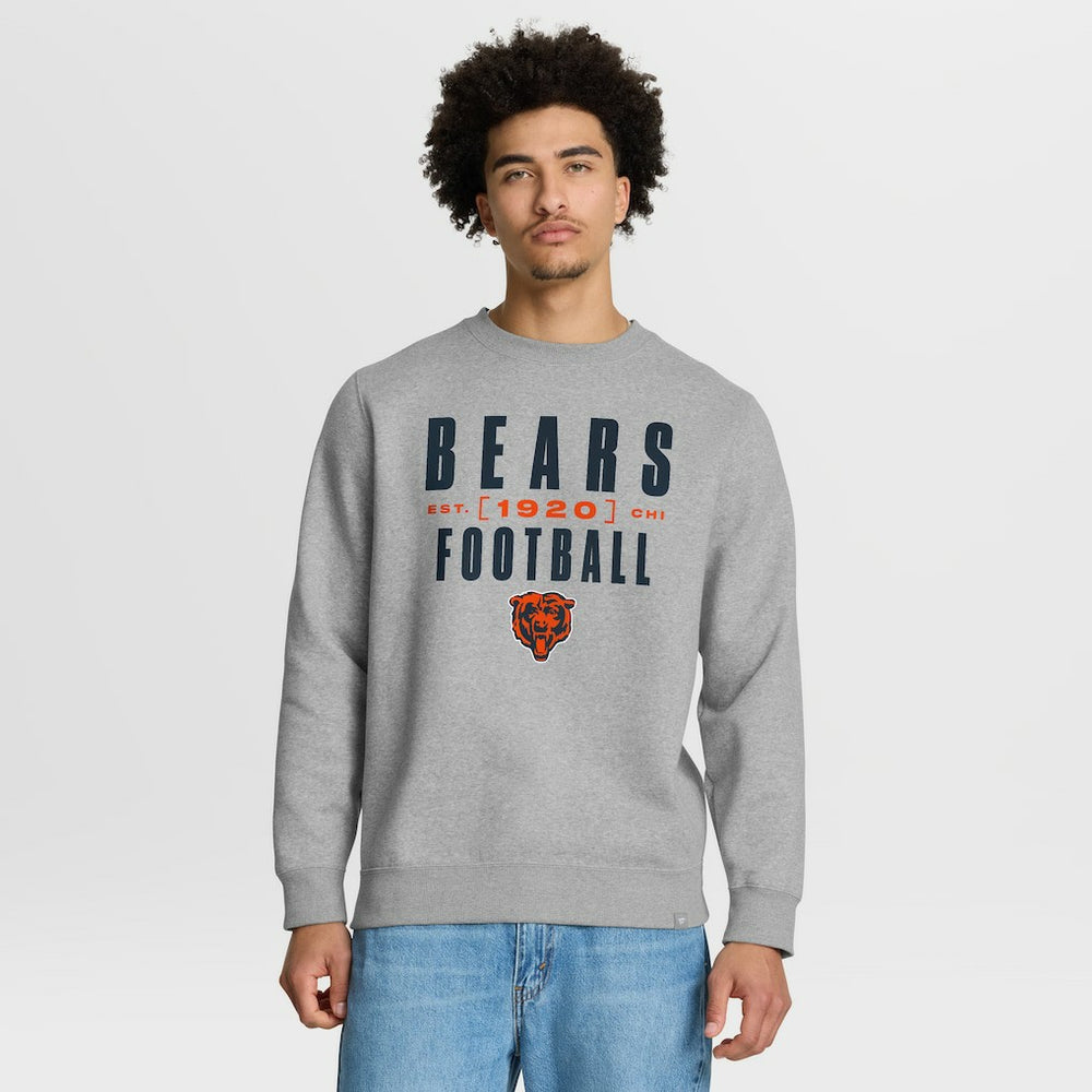 Chicago Bears Powerful Throw Legacy Pullover Sweatshirt Heather Gray | Fanatics