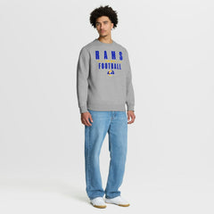 Los Angeles Rams Powerful Throw Legacy Pullover Sweatshirt Heather Gray | Fanatics