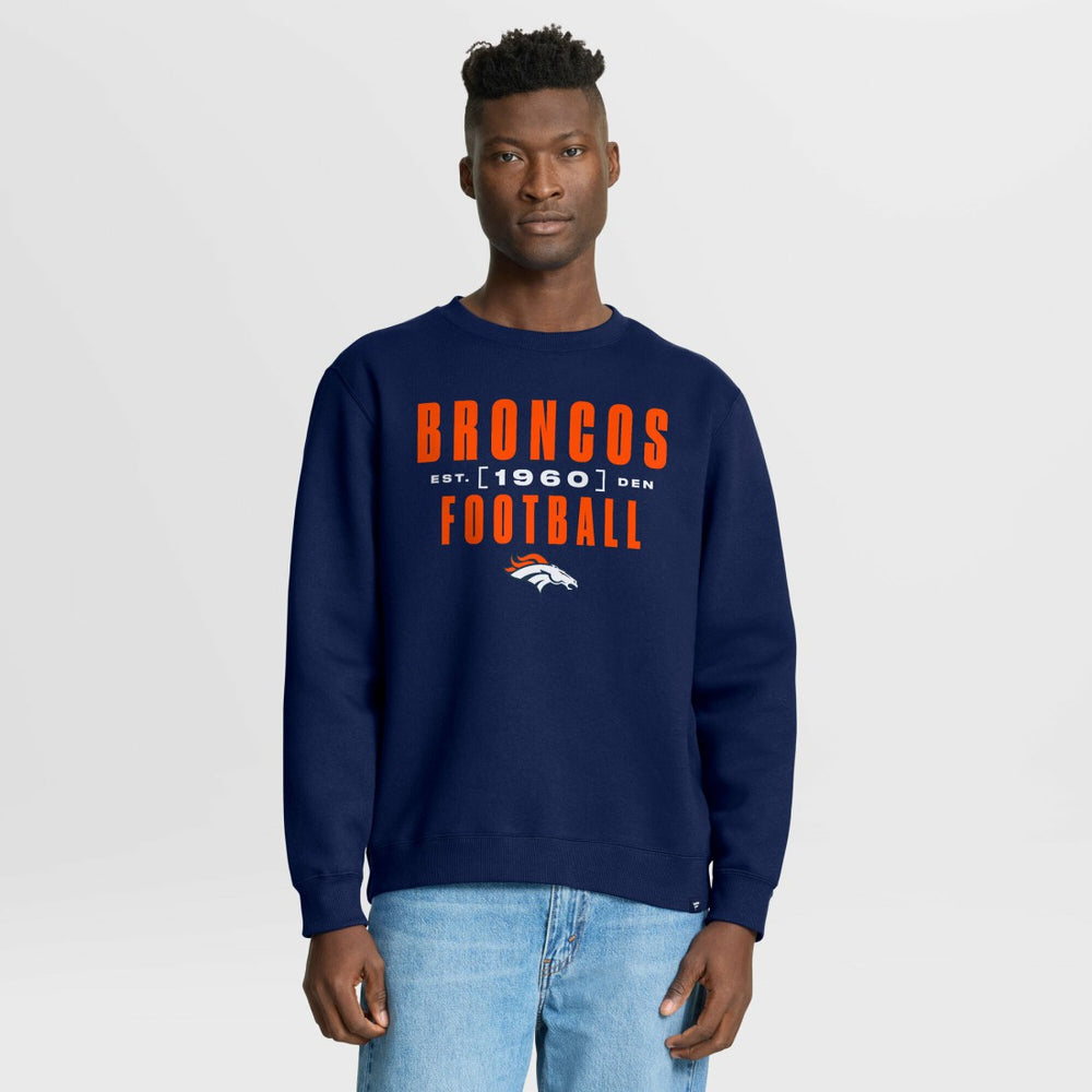 Denver Broncos Powerful Throw Legacy Pullover Sweatshirt Navy | Fanatics