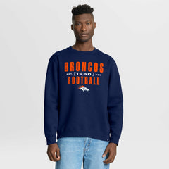 Denver Broncos Powerful Throw Legacy Pullover Sweatshirt Navy | Fanatics