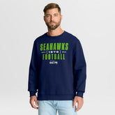 Seattle Seahawks Powerful Throw Legacy Pullover Sweatshirt College Navy | Fanatics
