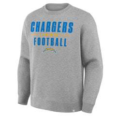 Los Angeles Chargers Powerful Throw Legacy Pullover Sweatshirt Heather Gray | Fanatics