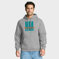 Miami Dolphins Right Tackle Legacy Pullover Hoodie - Heather Gray | Fanatics