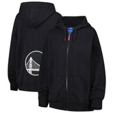 Golden State Warriors Terez Women's Oversized Allover Gemstone Full-Zip Hoodie Black - NBA
