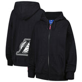 Los Angeles Lakers Terez Women's Oversized Allover Gemstone Full-Zip Hoodie Black - NBA