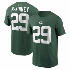 Xavier McKinney Green Bay Packers Name & Number T-Shirt Green | Nike for Sale