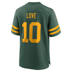 Jordan Love Green Bay Packers Alternate Game Jersey Green | Nike for Sale