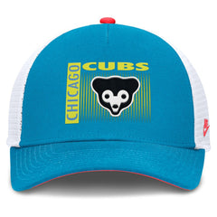 Chicago Cubs Nike Neon 90s Rise Structured Performance Adjustable Trucker Hat - MLB